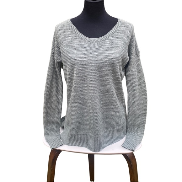 Madewell Womens XS Chronicle Texture Pullover Sweater Sage Green Hi-Low Hem - Picture 1 of 8